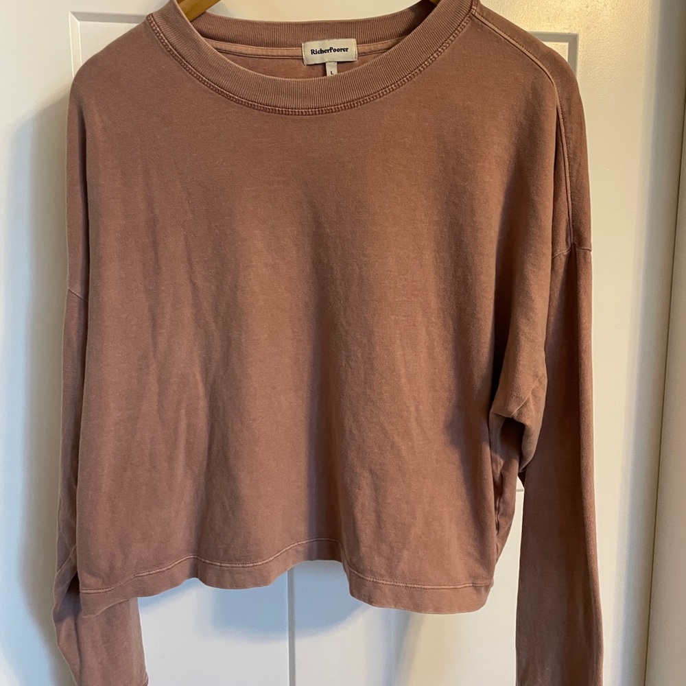 Richer Poorer Relax Cropped Long Sleeve Shirt